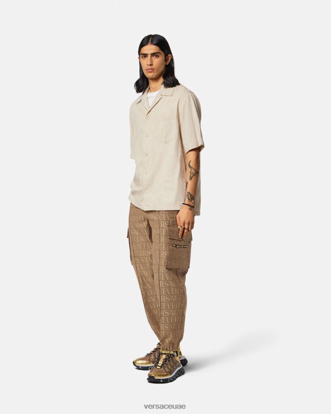 رجال كل انحاء السراويل البضائع Versace مطبعة 0FVD2J1437 ملابس