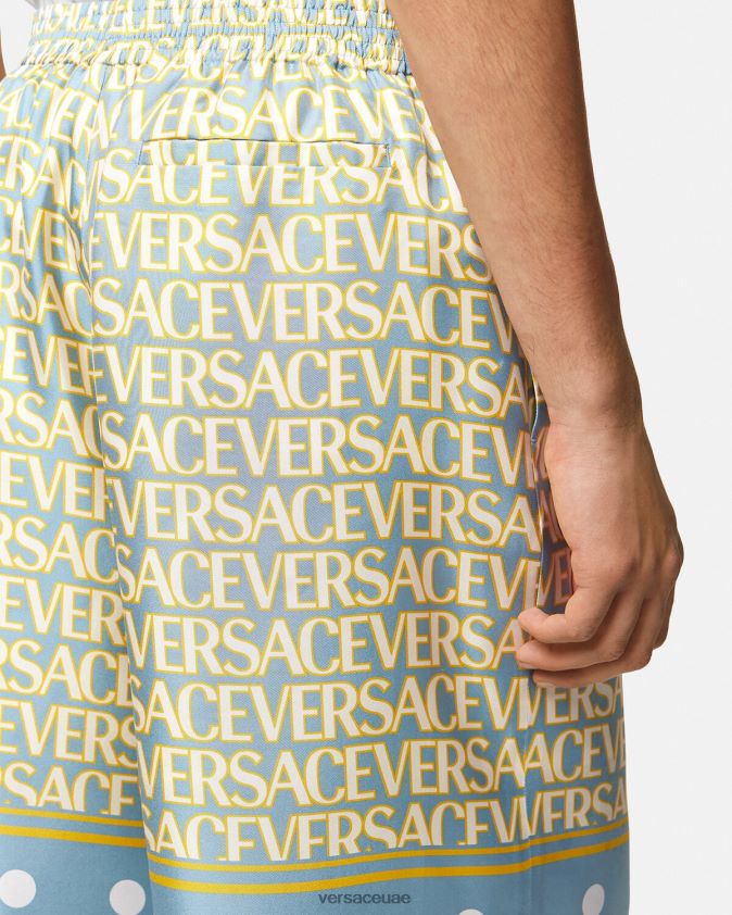 رجال كل انحاء السراويل الحرير Versace مطبعة 0FVD2J1438 ملابس