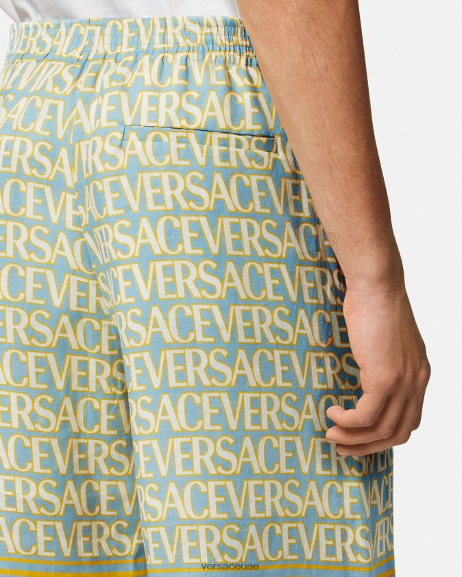 رجال كل انحاء السراويل الكتان Versace مطبعة 0FVD2J1439 ملابس