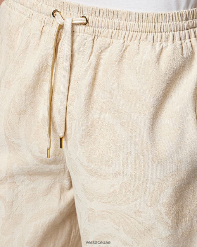 رجال الباروك شورت شامبراي صورة ظلية Versace اللون البيج 0FVD2J1441 ملابس
