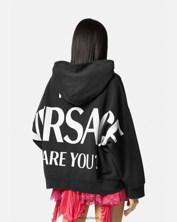 نحيف هوديي الشعار Versace أسود 0FVD2J144 ملابس