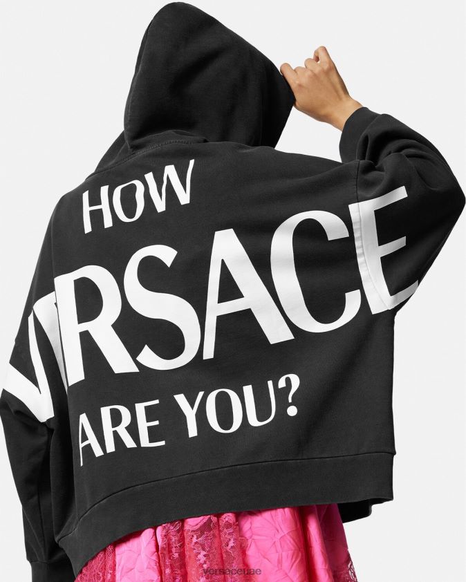 نحيف هوديي الشعار Versace أسود 0FVD2J144 ملابس