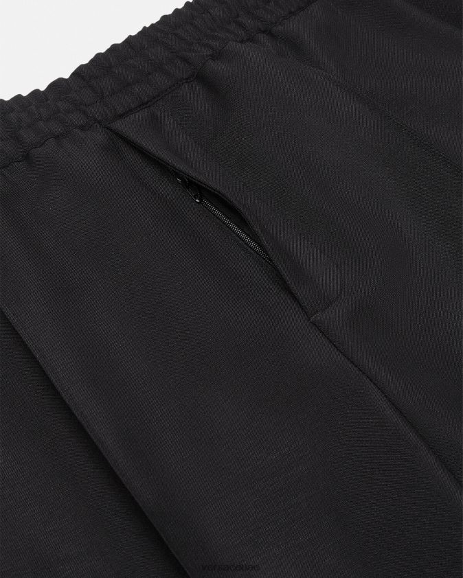 رجال بنطال رياضي من مزيج الموهير Versace أسود 0FVD2J1450 ملابس