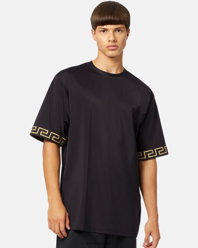 رجال قمة الصالة الرياضية اليونانية Versace أسود 0FVD2J1454 ملابس