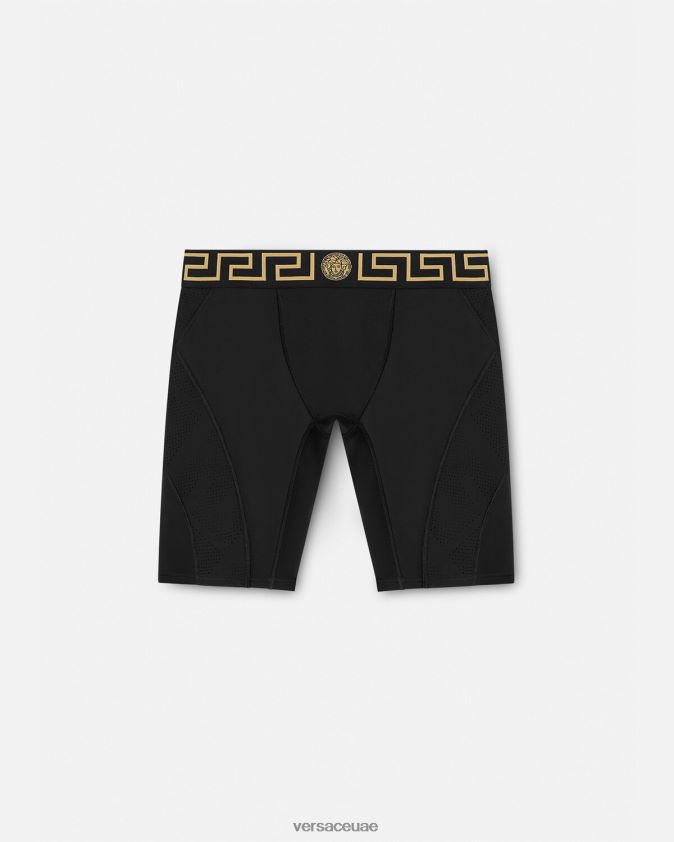 رجال السراويل دراجة اليونان Versace أسود 0FVD2J1456 ملابس