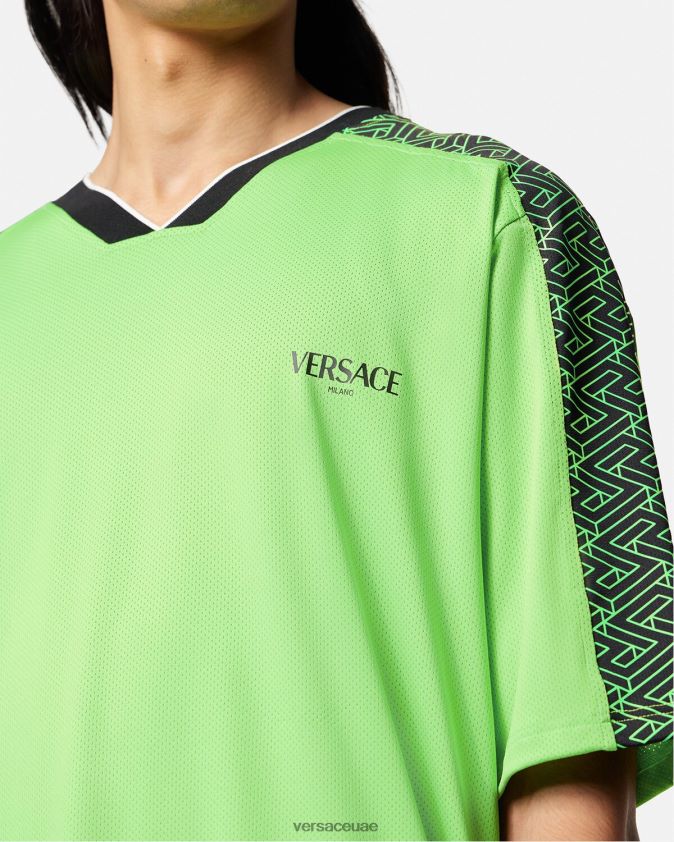 رجال تي شيرت الصالة الرياضية لا غريكا Versace الأخضر والأسود 0FVD2J1462 ملابس