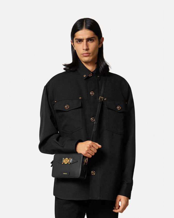 رجال حقيبة ميدوسا بيجي الصغيرة Versace أسود 0FVD2J1464 أكياس