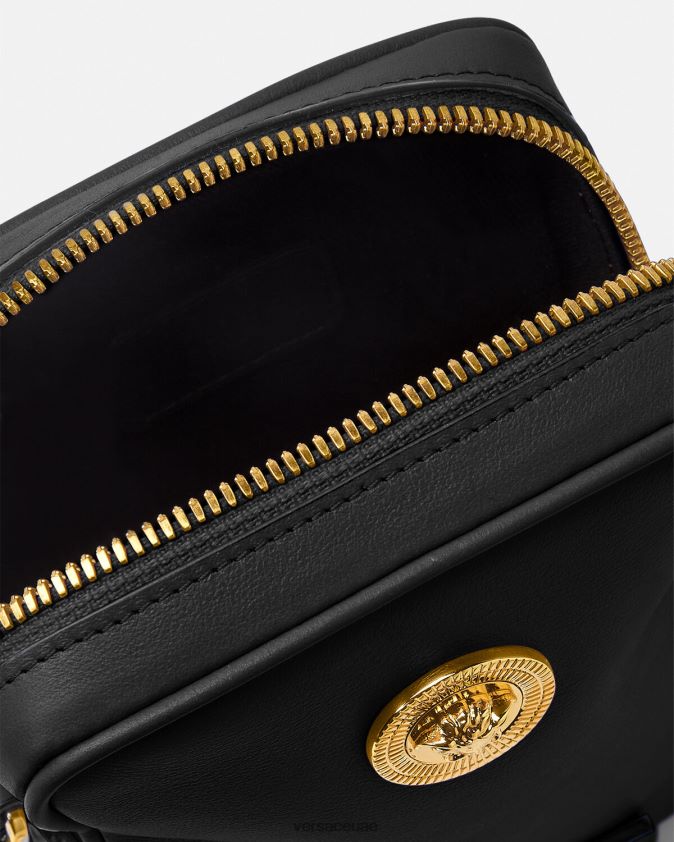 رجال حقيبة كروس صغيرة ميدوسا بيجي Versace أسود 0FVD2J1465 أكياس