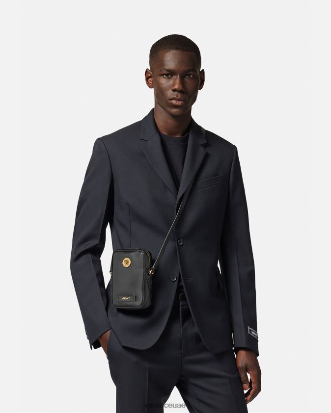 رجال حقيبة كروس صغيرة ميدوسا بيجي Versace أسود 0FVD2J1465 أكياس