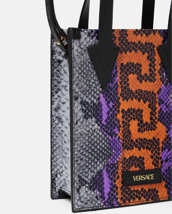 رجال حقيبة كروس بطبعة جلد الثعبان اليوناني Versace متعدد الألوان 0FVD2J1474 أكياس