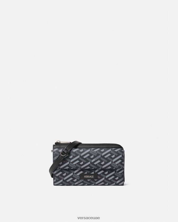 رجال حقيبة لا غريكا المميزة Versace أسود اللون الرمادي 0FVD2J1484 أكياس