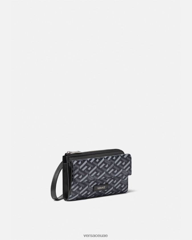 رجال حقيبة لا غريكا المميزة Versace أسود اللون الرمادي 0FVD2J1484 أكياس