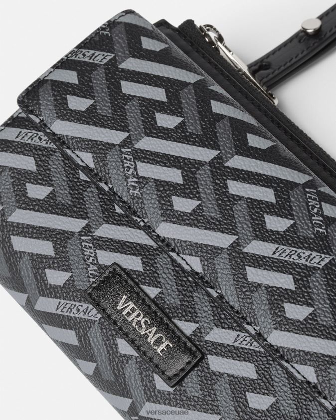 رجال حقيبة لا غريكا المميزة Versace أسود اللون الرمادي 0FVD2J1484 أكياس
