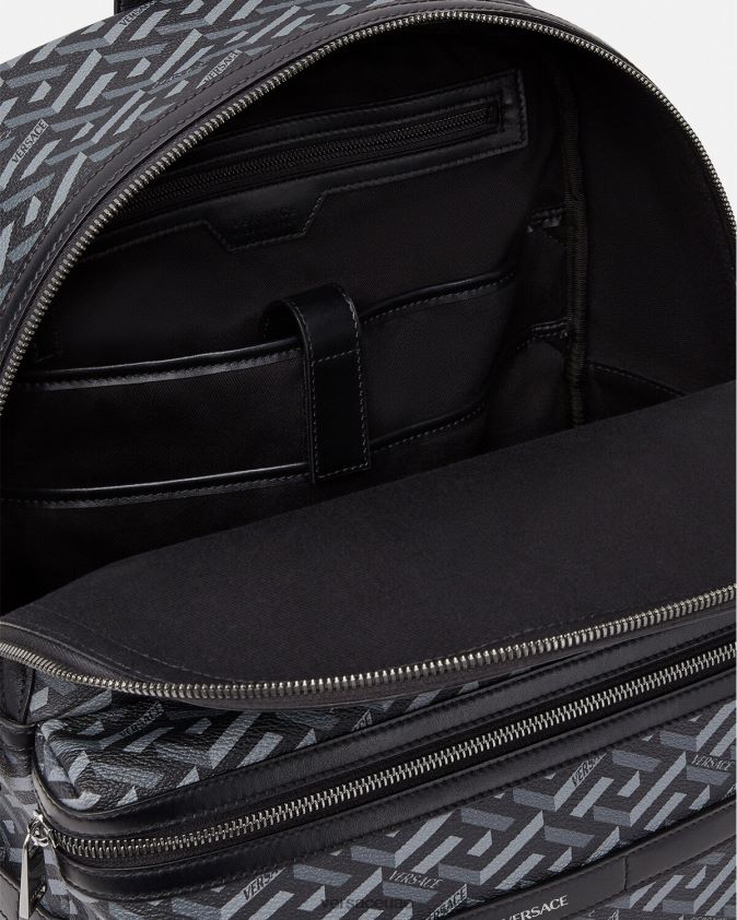 رجال حقيبة الظهر المميزة من لا غريكا Versace أسود اللون الرمادي 0FVD2J1487 أكياس