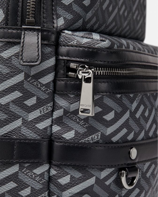 رجال حقيبة الظهر المميزة من لا غريكا Versace أسود اللون الرمادي 0FVD2J1487 أكياس