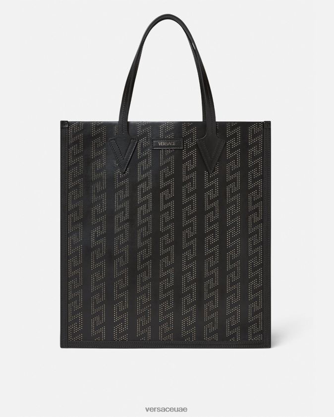 رجال حقيبة يد يونانية طويلة مرصعة Versace أسود 0FVD2J1489 أكياس