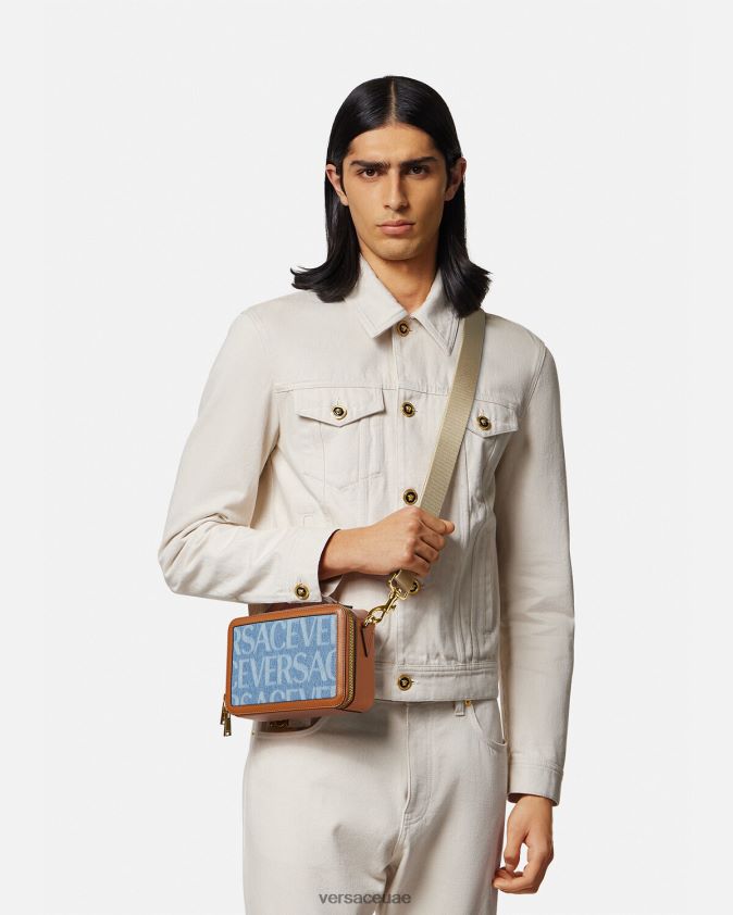 رجال حقيبة مراسلة صغيرة بالكامل Versace أزرق 0FVD2J1494 أكياس