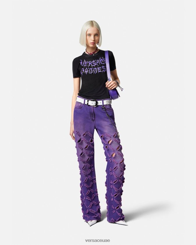نحيف تي شيرت آلهة Versace أسود 0FVD2J149 ملابس