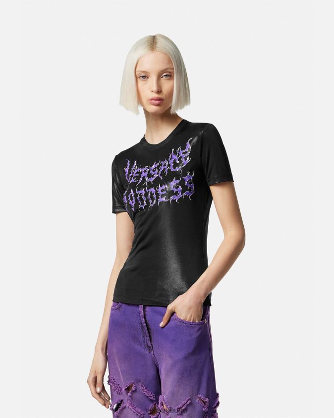 نحيف تي شيرت آلهة Versace أسود 0FVD2J149 ملابس