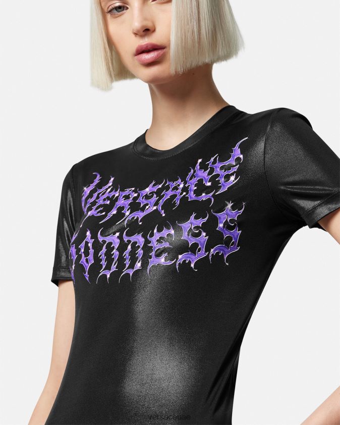نحيف تي شيرت آلهة Versace أسود 0FVD2J149 ملابس