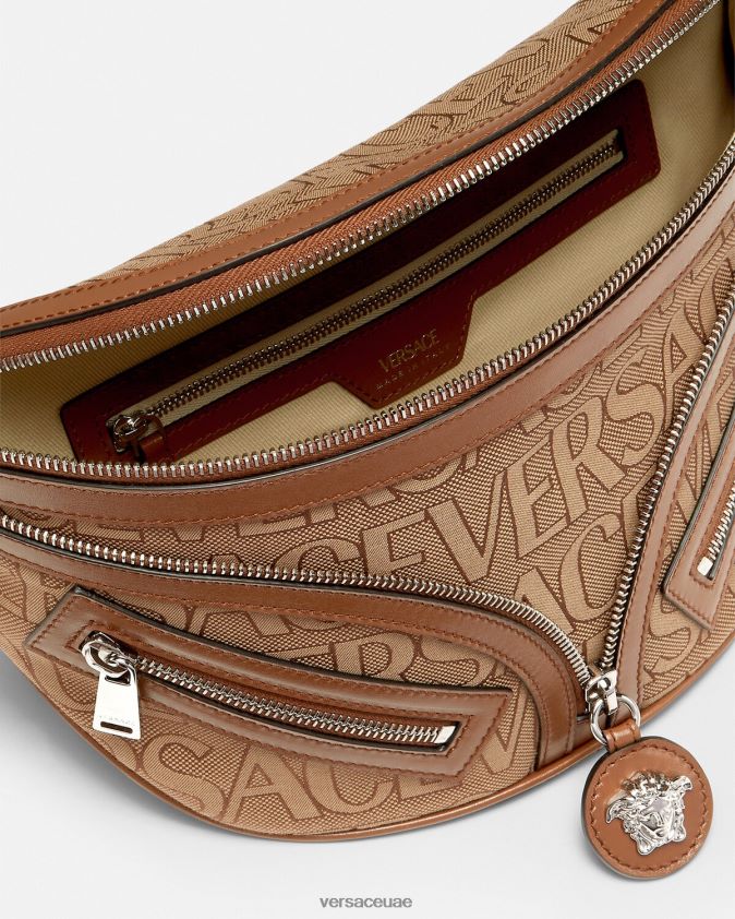 رجال حقيبة حزام هوبو متكررة من كل انحاء Versace بني 0FVD2J1503 أكياس