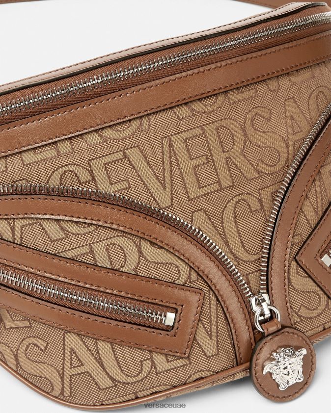 رجال حقيبة حزام هوبو متكررة من كل انحاء Versace بني 0FVD2J1503 أكياس