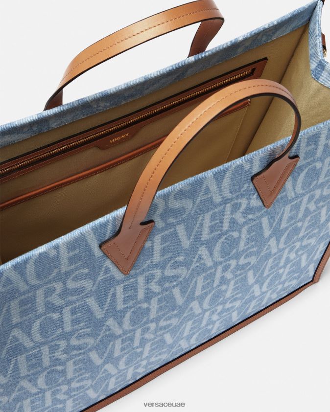 رجال حقيبة حمل من الدنيم بالكامل Versace أزرق 0FVD2J1505 أكياس