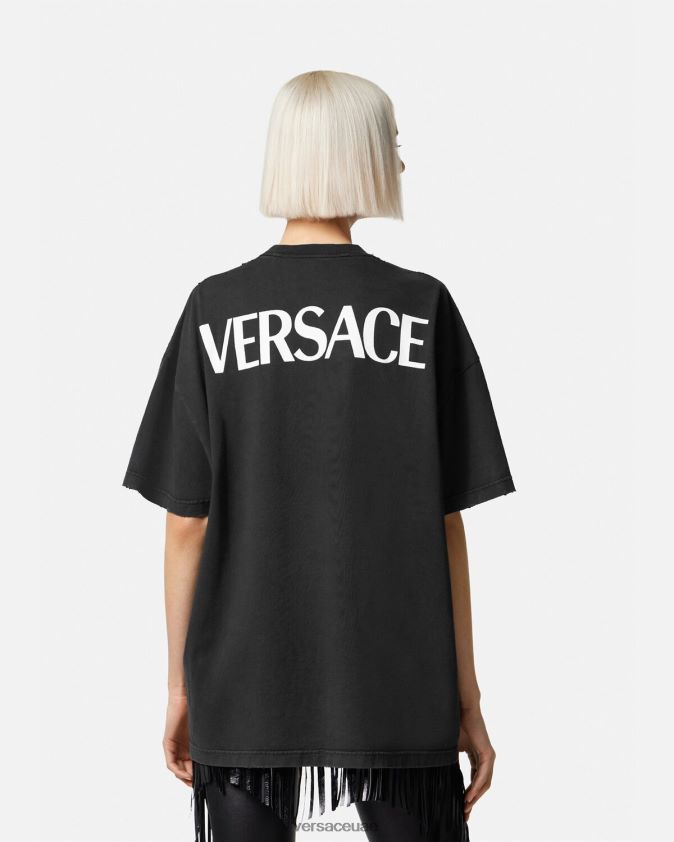 نحيف آلهة تي شيرت كبير الحجم Versace أسود 0FVD2J150 ملابس