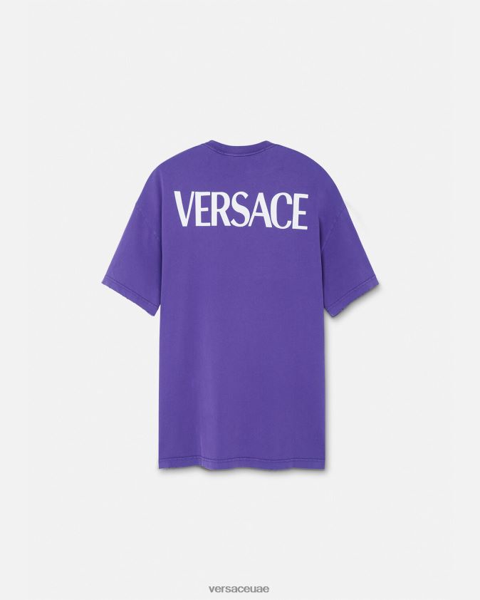 نحيف آلهة تي شيرت كبير الحجم Versace البنفسجي 0FVD2J151 ملابس