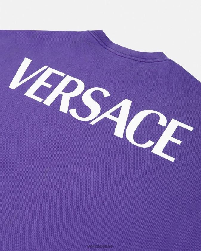 نحيف آلهة تي شيرت كبير الحجم Versace البنفسجي 0FVD2J151 ملابس