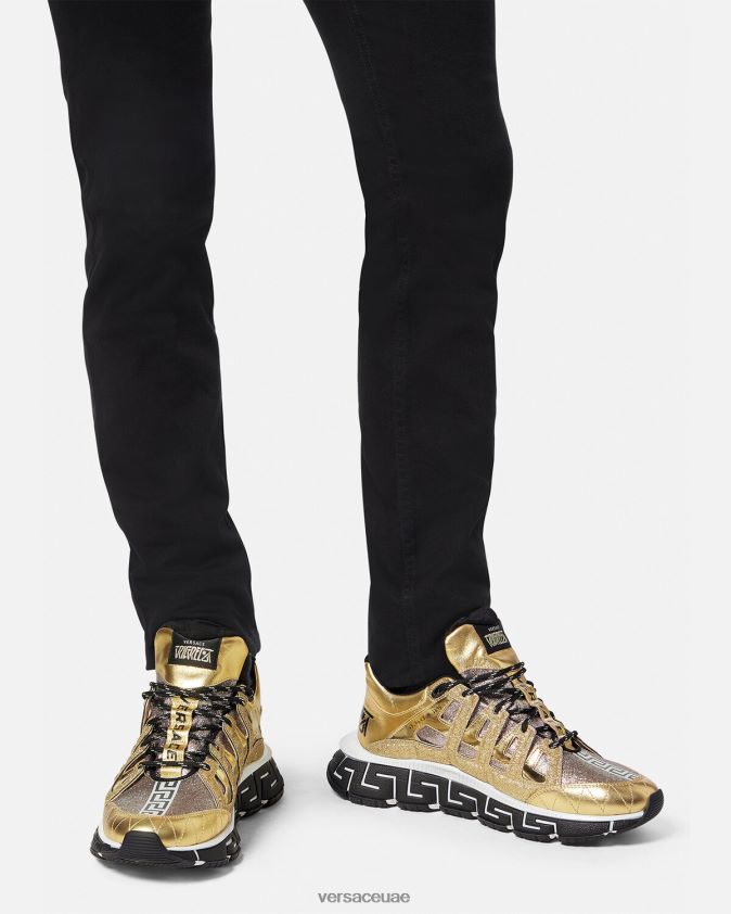 رجال أحذية تريجريكا الرياضية Versace ذهب 0FVD2J1531 حذاء