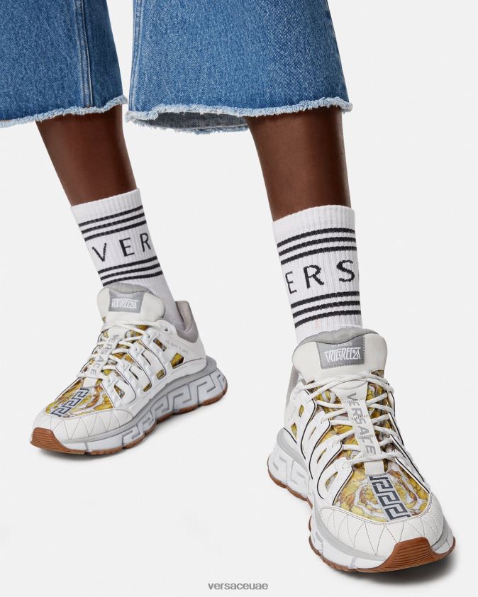 رجال أحذية تريجريكا الرياضية Versace أبيض 0FVD2J1532 حذاء