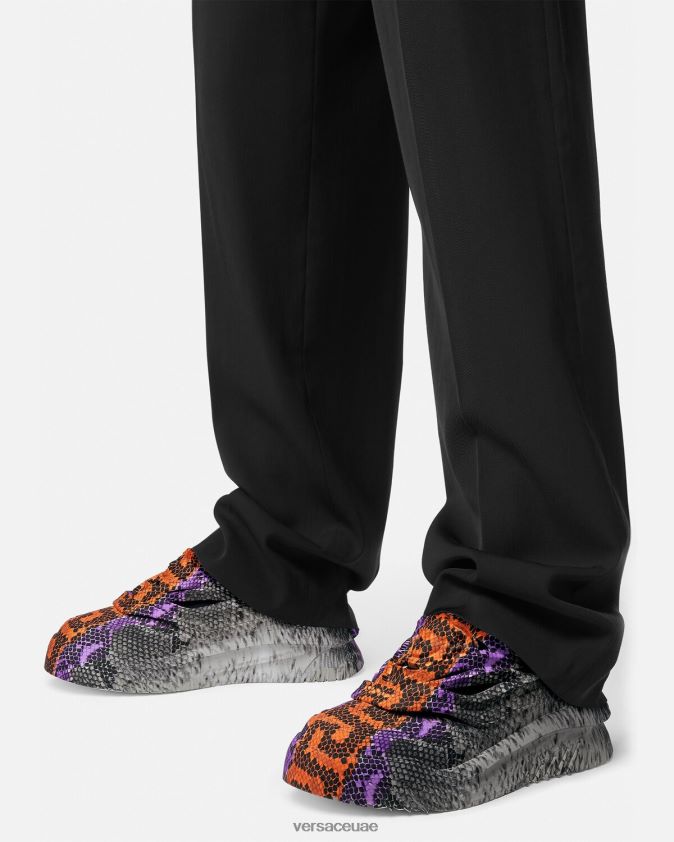 رجال حذاء أوديسيا الرياضي بطبعة بيثون يونانية Versace مطبعة 0FVD2J1539 حذاء
