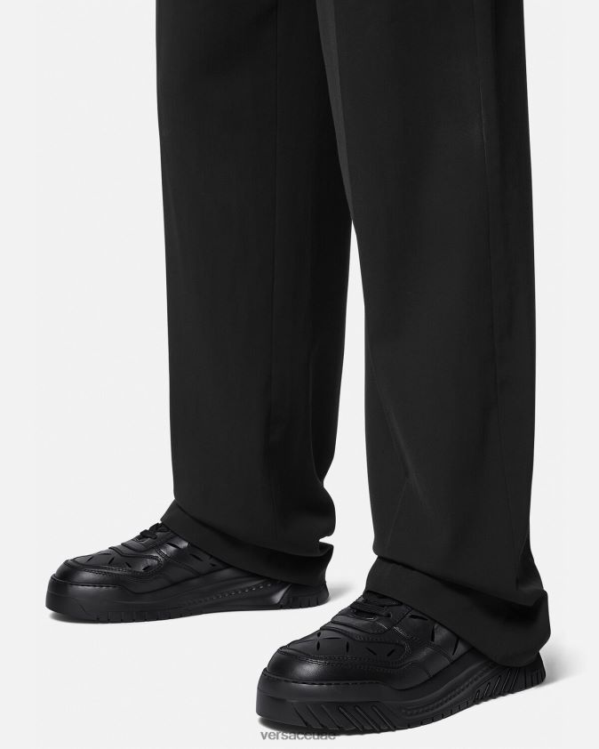 رجال أحذية أوديسيا الرياضية الممزقة Versace أسود 0FVD2J1540 حذاء