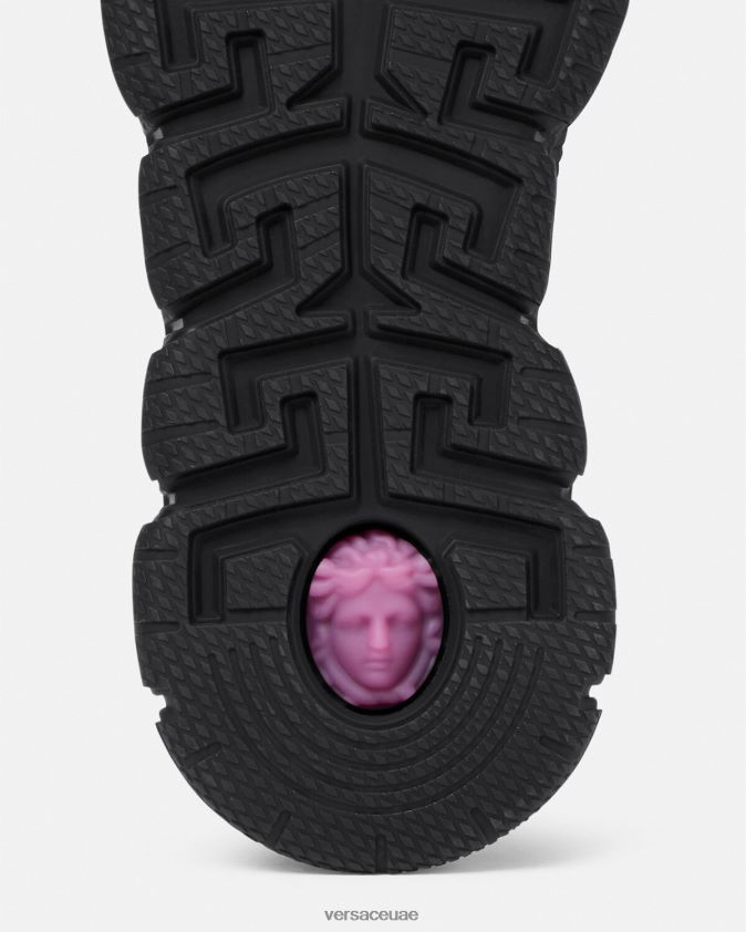 رجال أحذية رياضية تريجريكا مرصعة Versace أسود 0FVD2J1544 حذاء