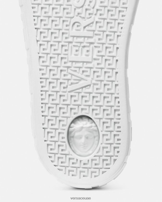 رجال أحذية رياضية اليونان Versace أبيض وأسود 0FVD2J1551 حذاء