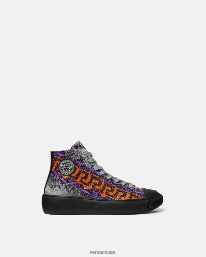 رجال حذاء رياضي بطبعة بيثون يونانية Versace لون واحد 0FVD2J1554 حذاء