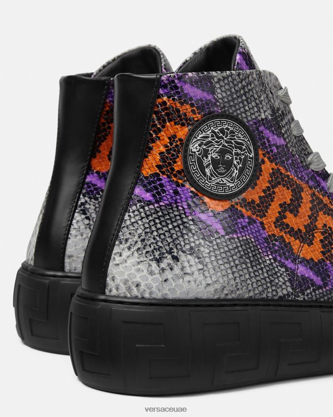 رجال حذاء رياضي بطبعة بيثون يونانية Versace لون واحد 0FVD2J1554 حذاء