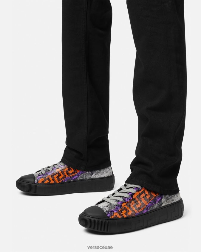 رجال حذاء رياضي بطبعة بيثون يونانية Versace لون واحد 0FVD2J1554 حذاء