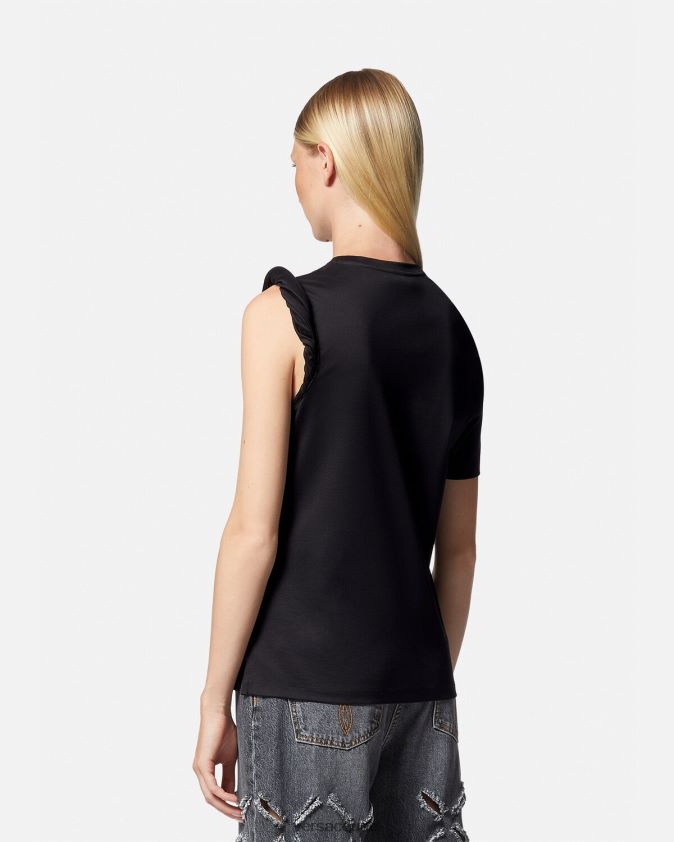نحيف آلهة توالت تي شيرت Versace أسود 0FVD2J155 ملابس