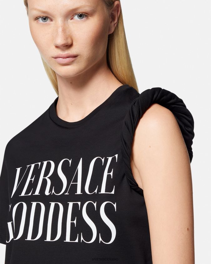 نحيف آلهة توالت تي شيرت Versace أسود 0FVD2J155 ملابس