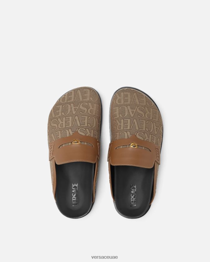 رجال كل انحاء البغال ميدوسا Versace بني 0FVD2J1565 حذاء