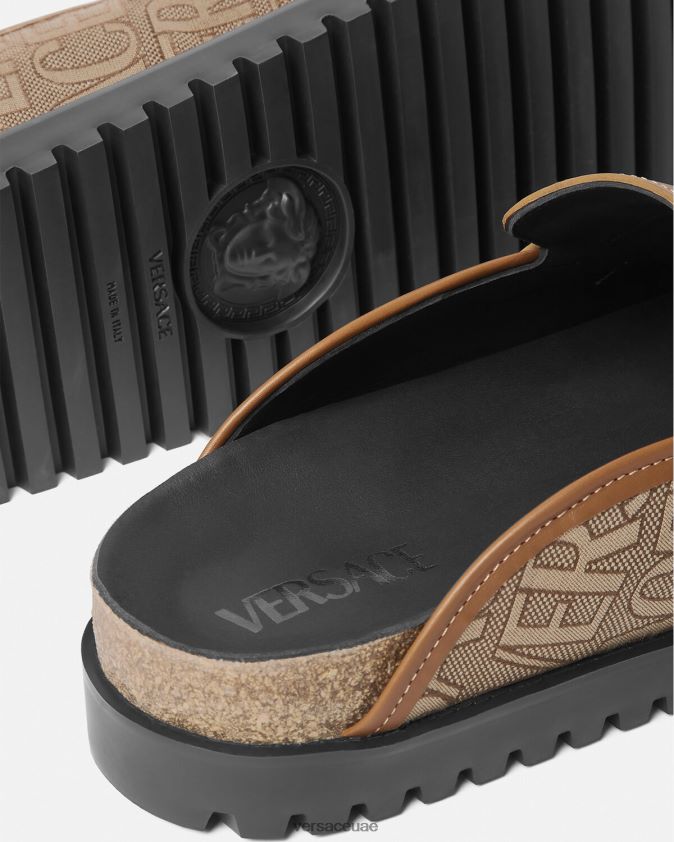 رجال كل انحاء البغال ميدوسا Versace بني 0FVD2J1565 حذاء