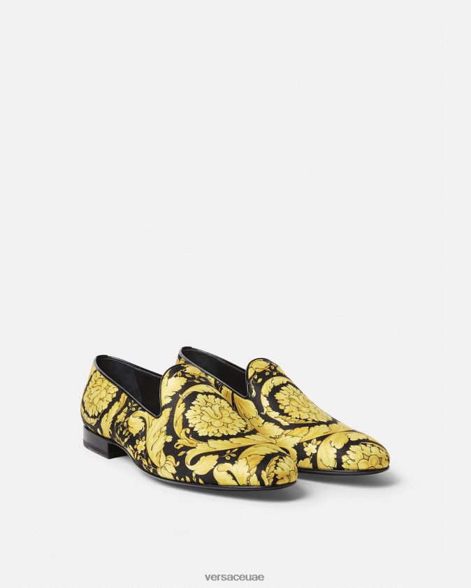 رجال النعال الساتان الباروك Versace مطبعة 0FVD2J1566 حذاء