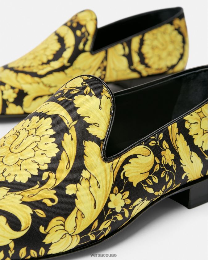 رجال النعال الساتان الباروك Versace مطبعة 0FVD2J1566 حذاء