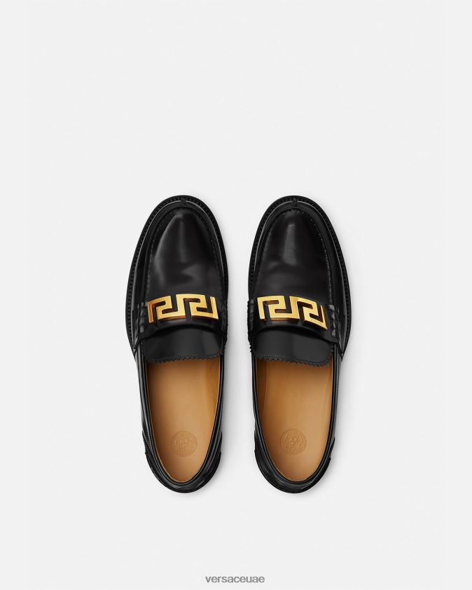 رجال المتسكعون اليونانية Versace أسود 0FVD2J1567 حذاء