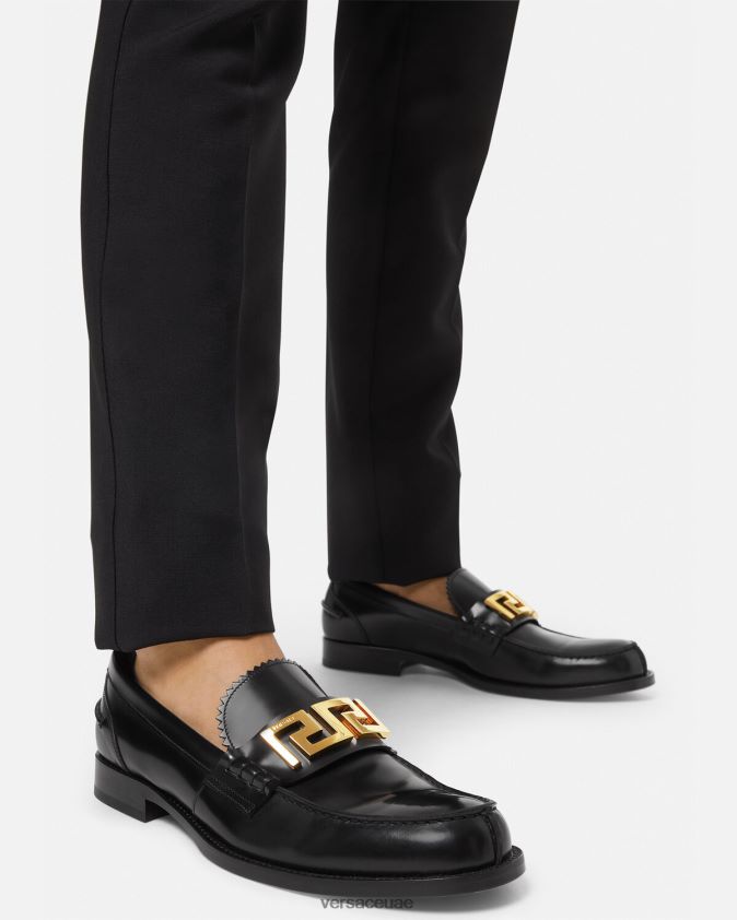 رجال المتسكعون اليونانية Versace أسود 0FVD2J1567 حذاء
