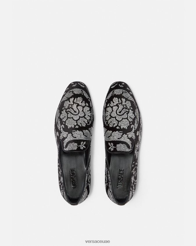 رجال نعال صورة ظلية باروكو مرصعة Versace أسود 0FVD2J1571 حذاء