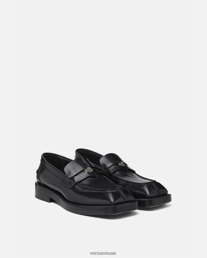رجال المتسكعون التربيعية Versace أسود 0FVD2J1577 حذاء
