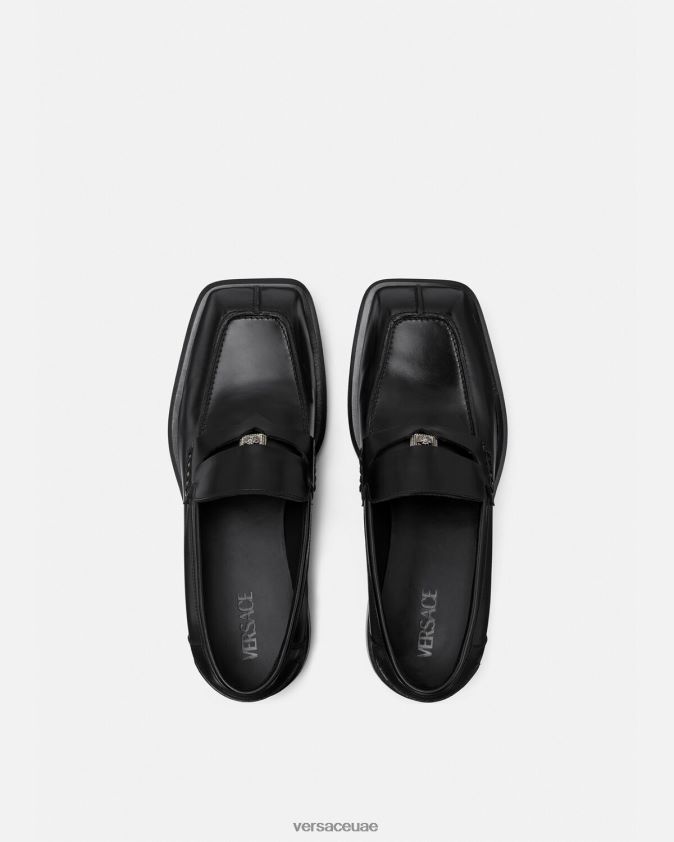 رجال المتسكعون التربيعية Versace أسود 0FVD2J1577 حذاء